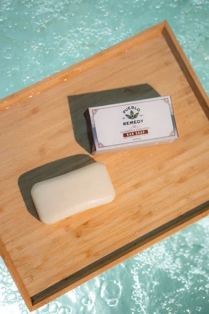 Pueblo Remedy bar soap lifestyle - Shower Starter bundle