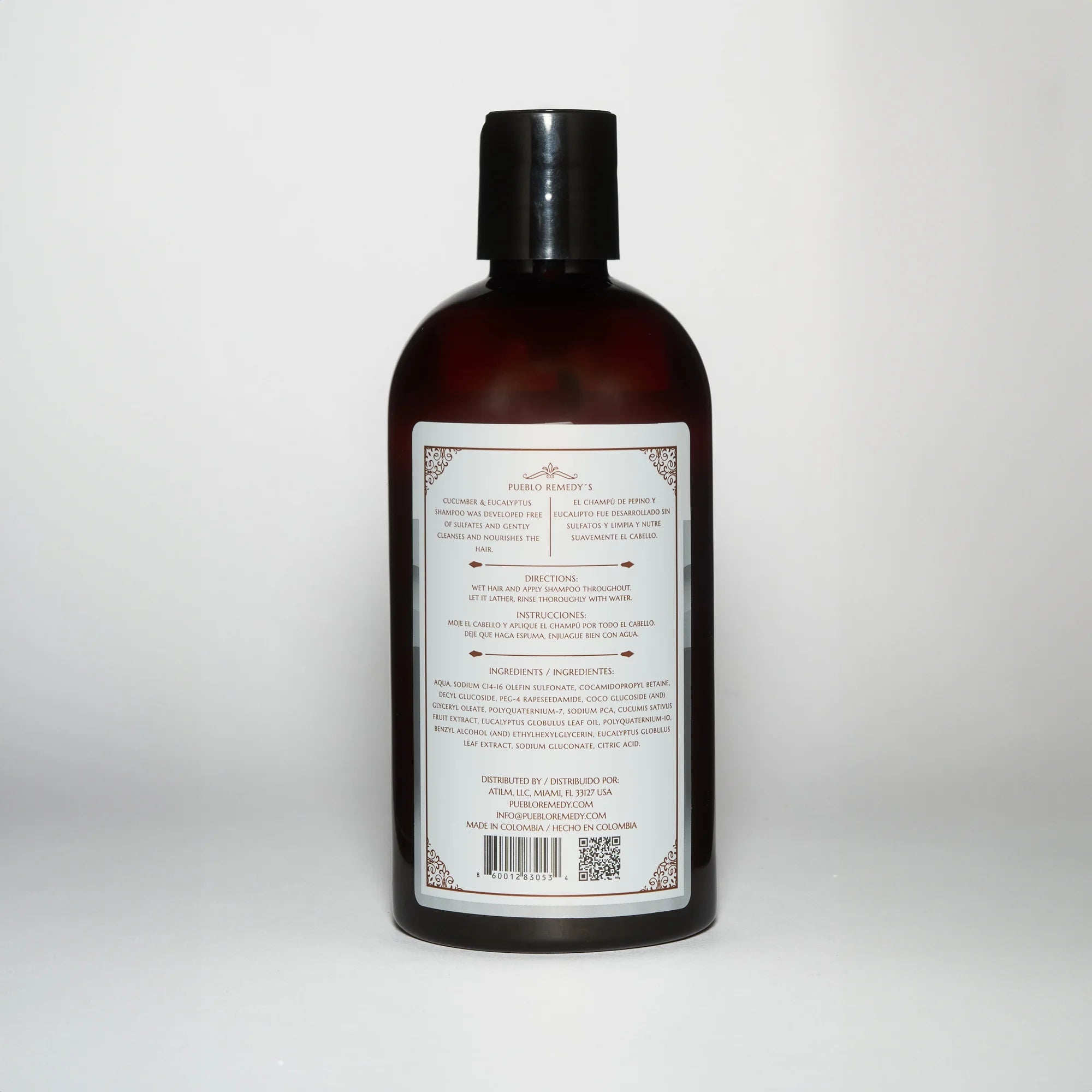 Cucumber & Eucalyptus Shampoo 16.9 oz back